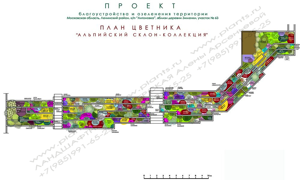 Проект участка 30 соток с уклоном - подпорные стенки и альпийский склон с цветниками